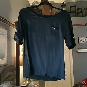 Black Short Sleeve Blouse