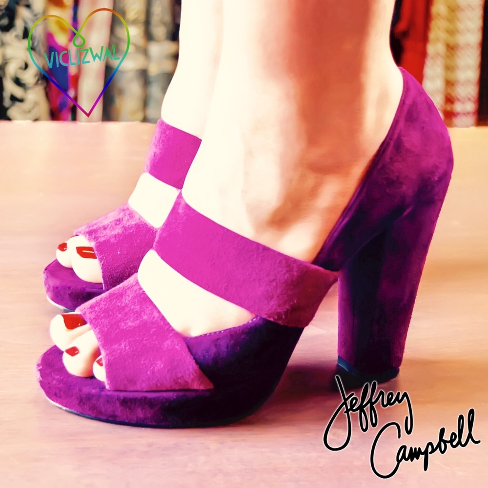 ⚡️Jeffrey Campbell Magenta Purple Suede Platforms