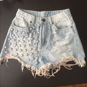 Unif studded shorts in size 25