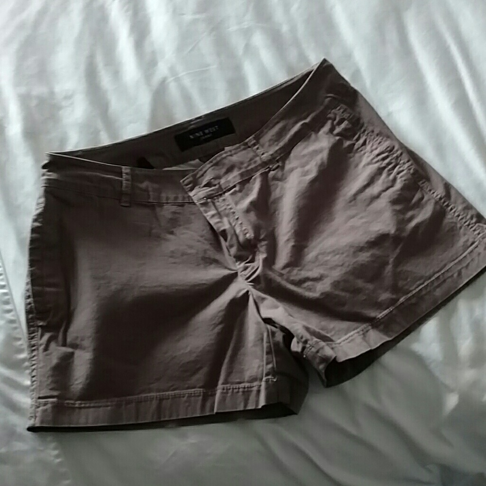 Nine West Brown Canvas Shorts