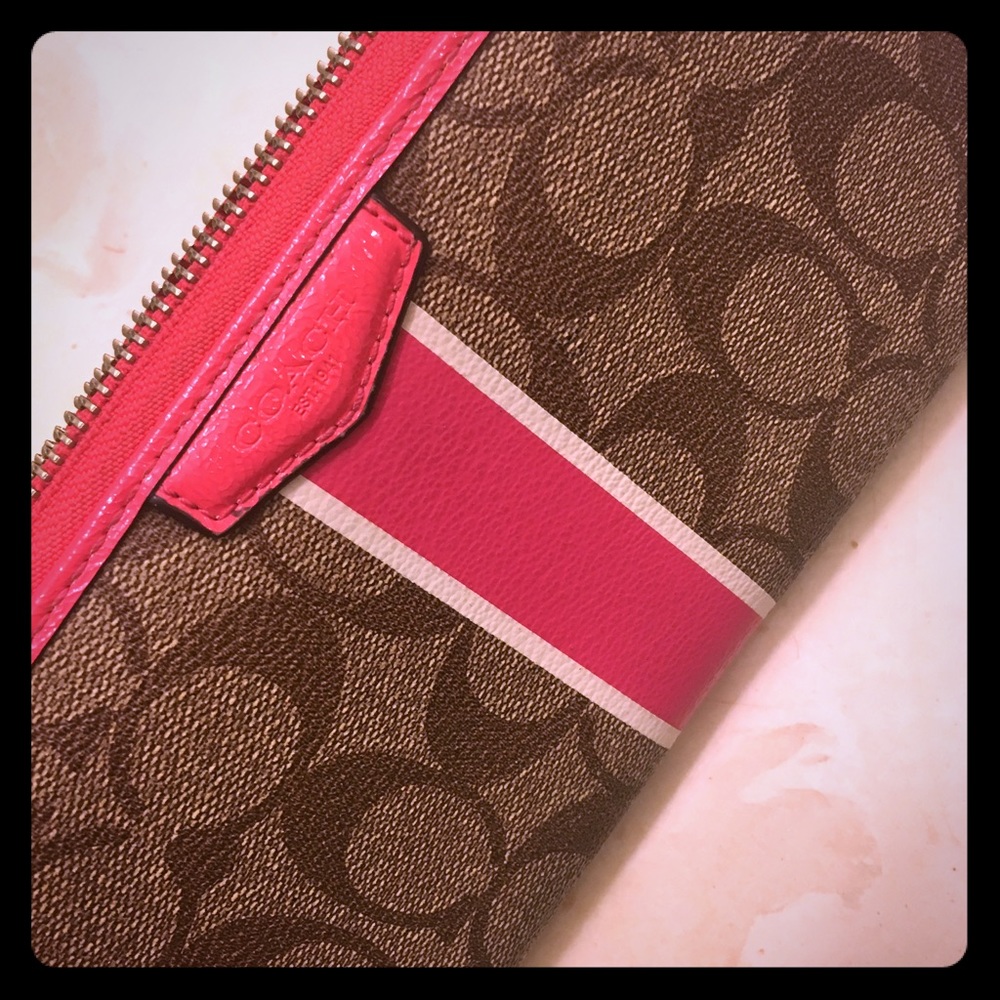 Pink and Brown Coach Wallet