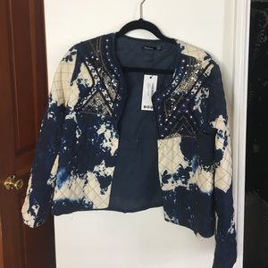 Embellished quilted jacket