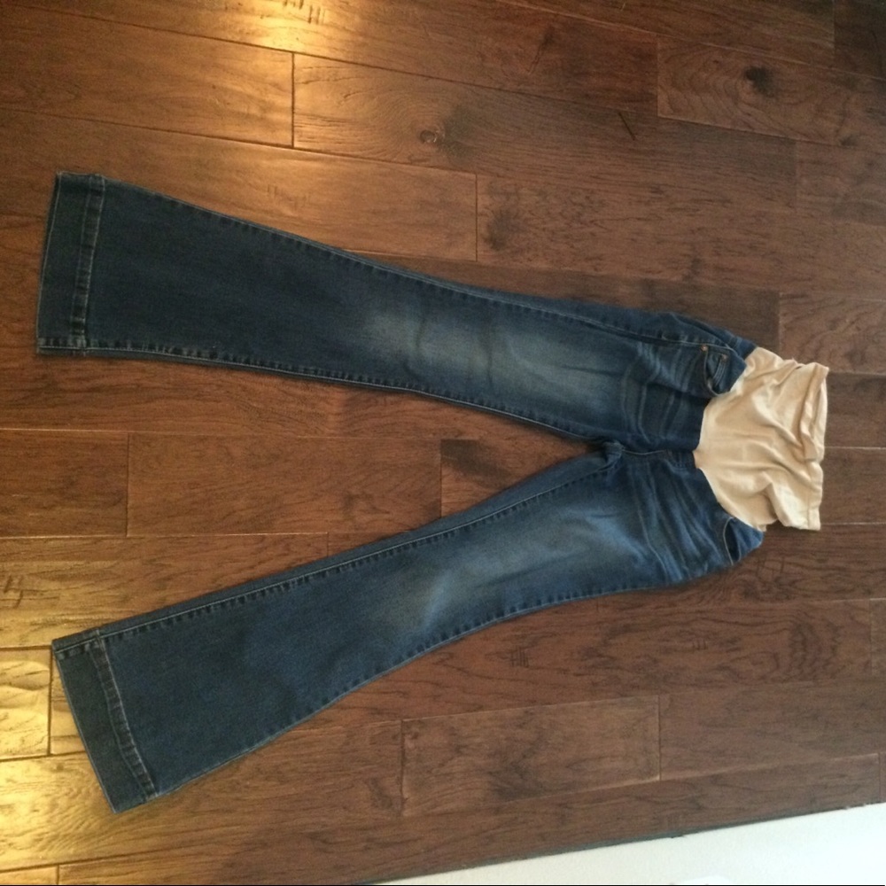 Indigo blue maternity jeans