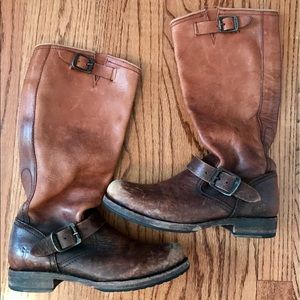 Frye Veronica tall destroyed boots