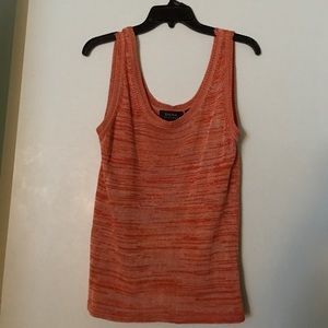 Dana Buchman Knitted Orange Tank Top
