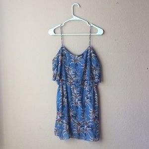 Print Blue Summer Minidress