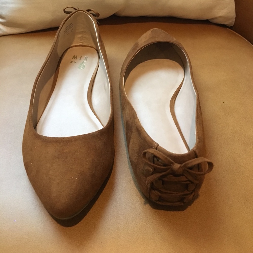 Tan flats - worn once
