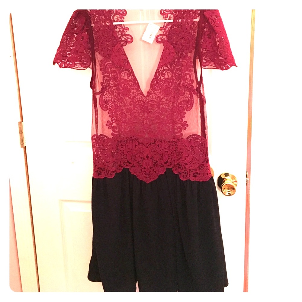 New with tags Ruby and Jenna Maroon Lacetop Dress