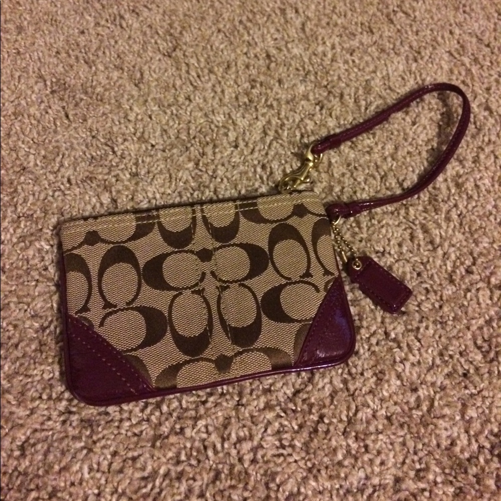 Coach signature wristlet