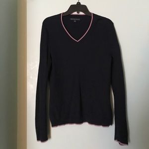 Brooks Brother Navy Blue V Neck Sweater