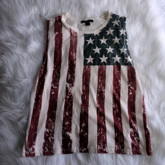 Muscle tank USA printed top - Picture 1 of 4