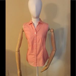 Coral colored button up shirt