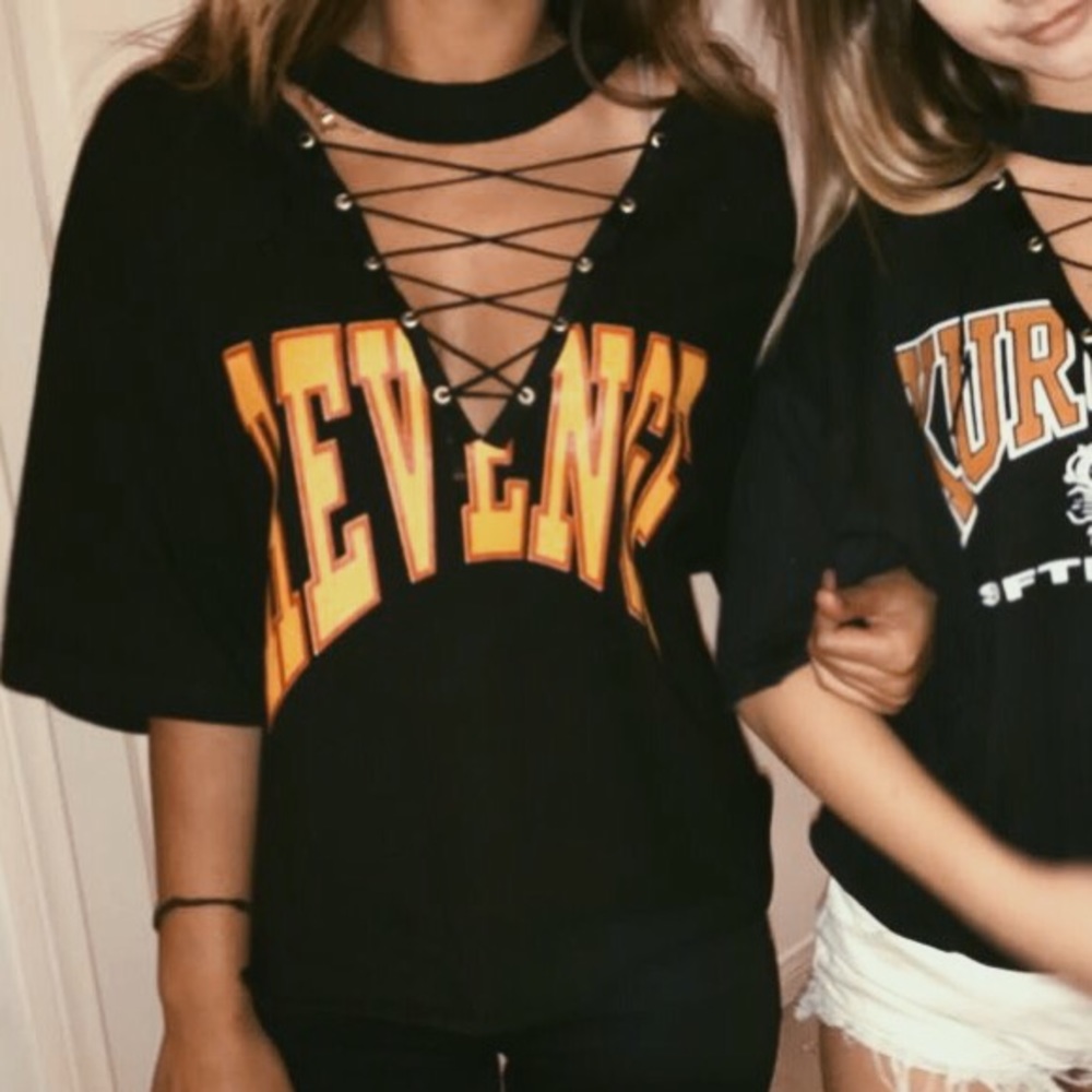Hand made SUMMER SIXTEEN lace up shirt
