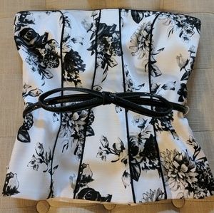 White House Black Market Corset with Belt