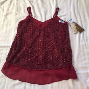 Red beaded tank top