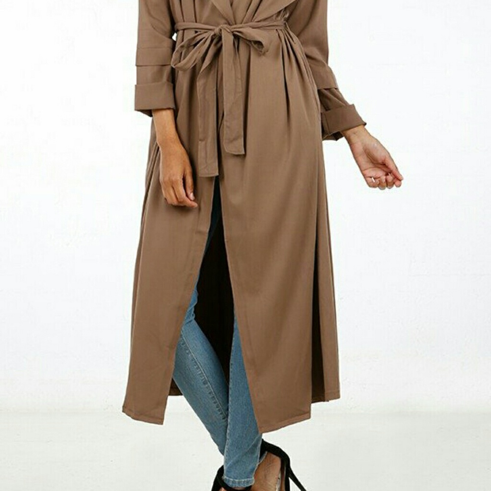 💕NEW WITH TAG! TAN DUSTER JACKET😍💕 - Picture 4 of 6