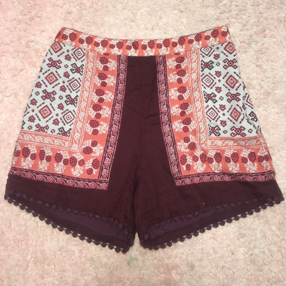 High rise flow shorts