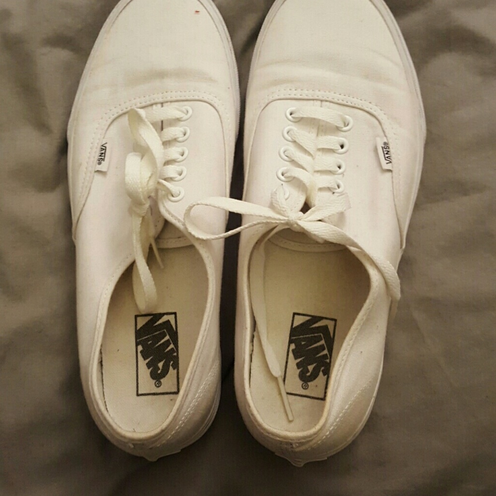 White on white vans
