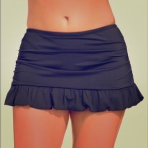 👙Black Ruffled Swim Skirt Plus Size 2X