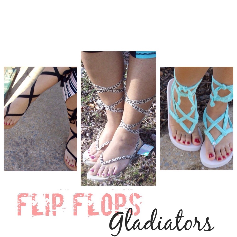 Gladiator crochet flip flops