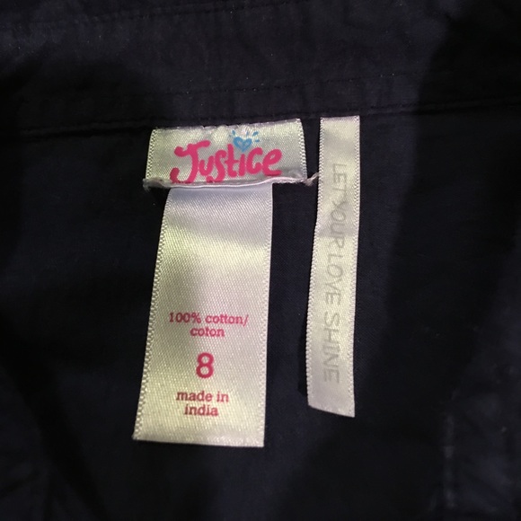 JUSTICE Girls Hombre Shirt - Picture 5 of 5