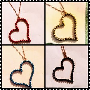 4 heart chain necklaces