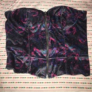 Corset crop top multi color