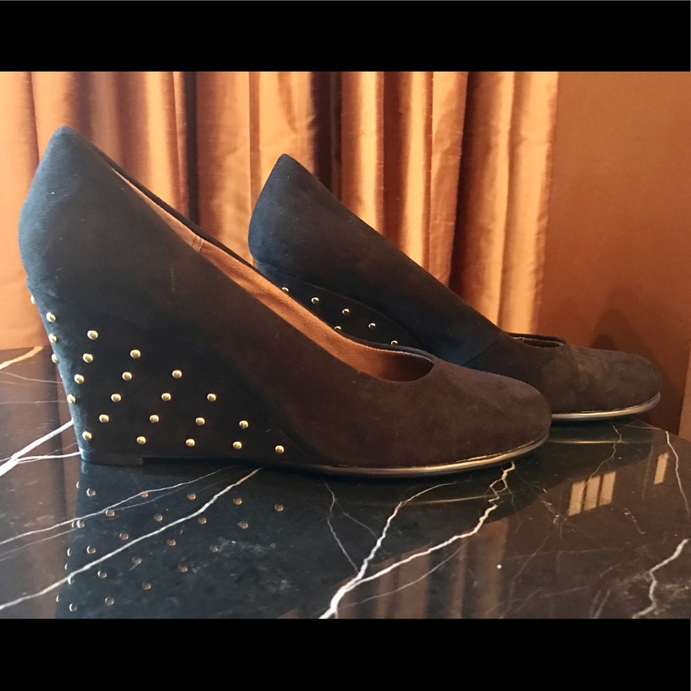 Aerosoles Black Wedge with Studs