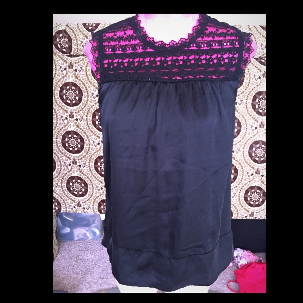 Francesca's NWT black lace top