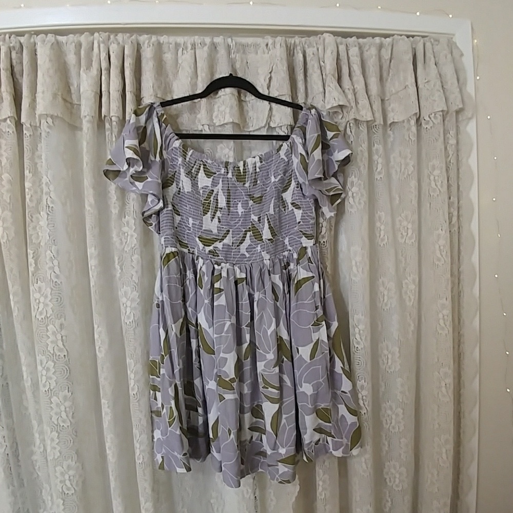 Free people Louise Smocked Mini Dress