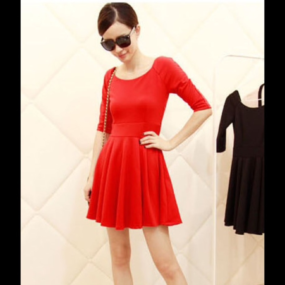 ASOS red skater dress