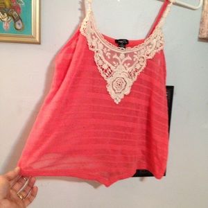 Peach crop top