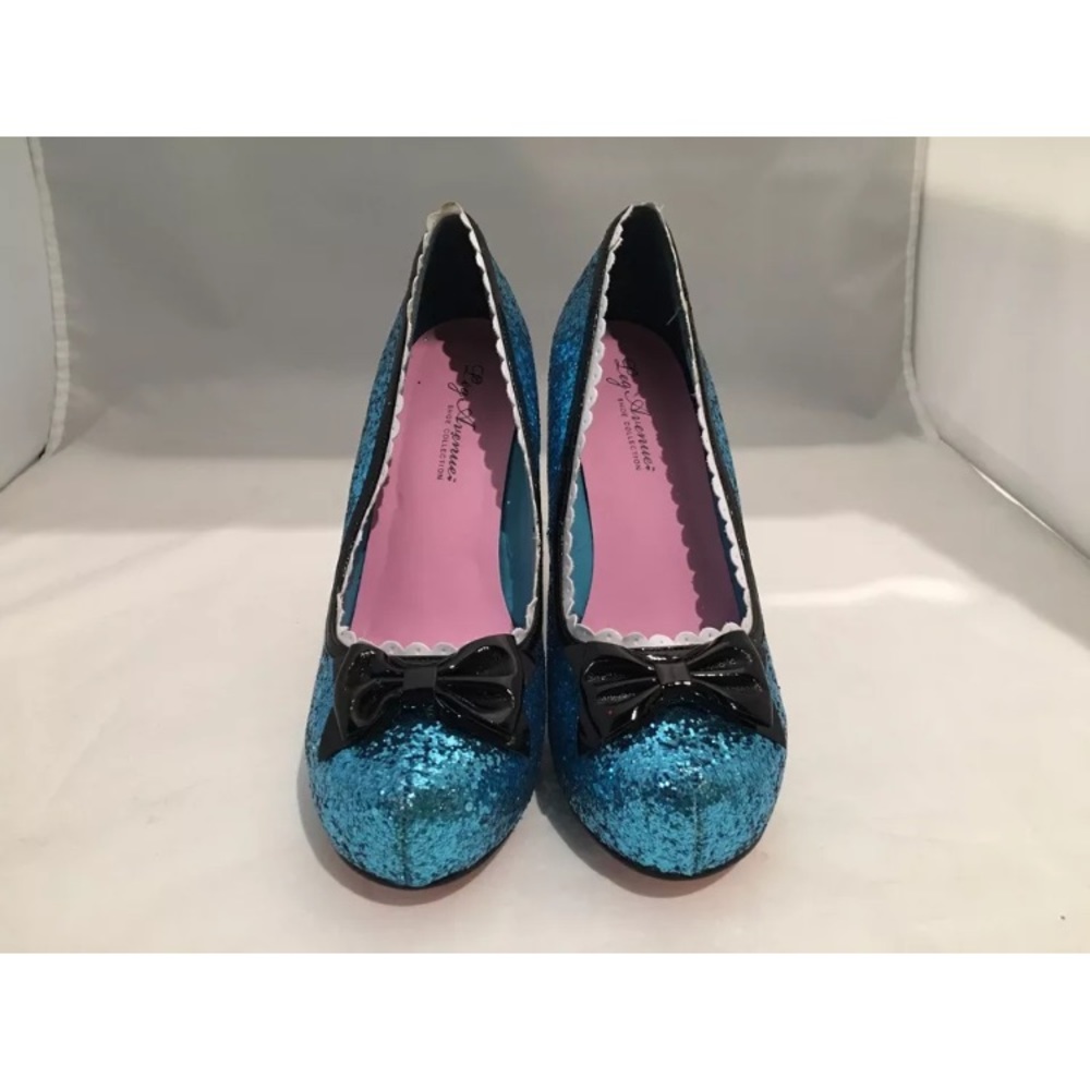 Leg Avenue Blue Glitter Heels Size 8