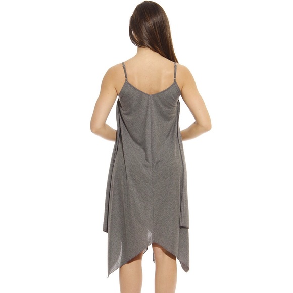 Handkerchief Hem Adjustable Cami Dress Grey - Picture 2 of 3