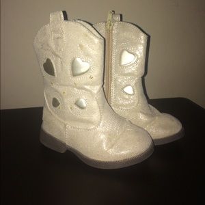 Distressed Tan and gold boots