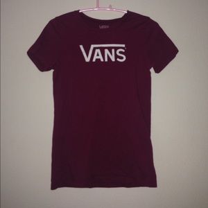 Vans maroon t shirt
