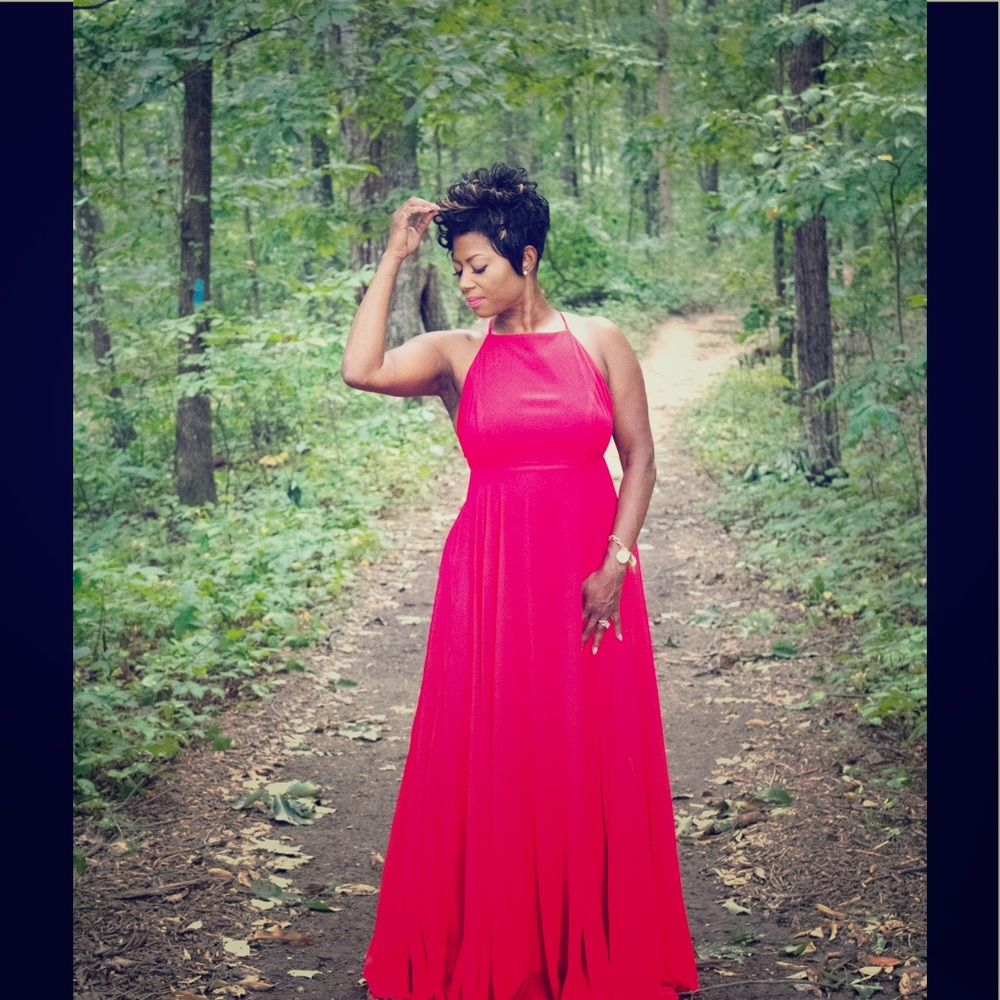 Beautiful Cherry Red Maxi Dress by Nalu Boutique
