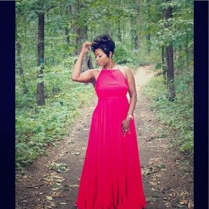 Beautiful Cherry Red Maxi Dress by Nalu Boutique