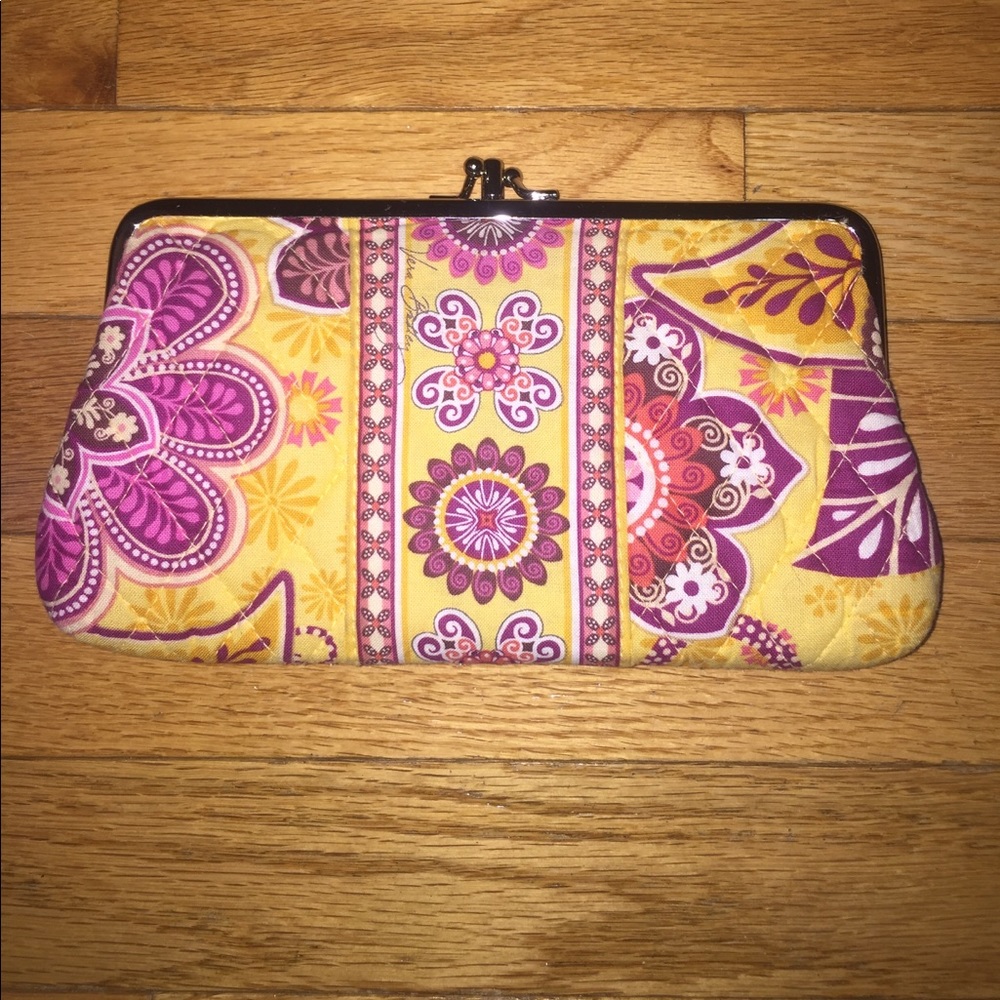 Large Vera Bradley Yellow Paisley Wallet