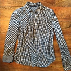Blue and white plaid