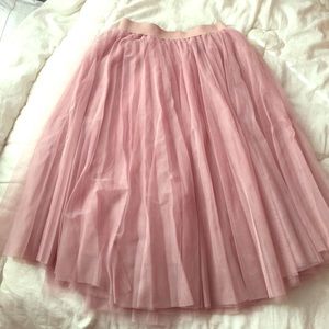 Tulle midi skirt