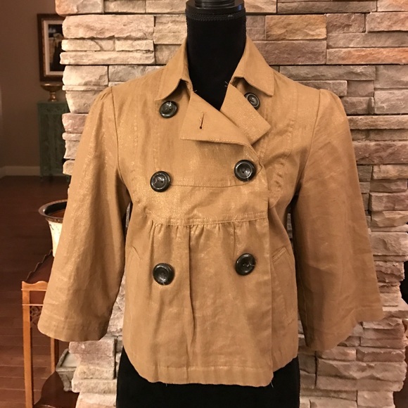 Jackets & Blazers - Cropped cotton and linen jacket