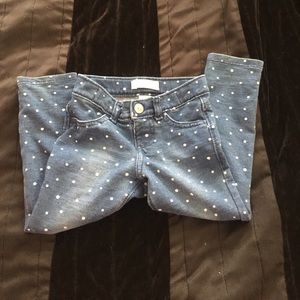 Toddler jeggings with polka dots!!