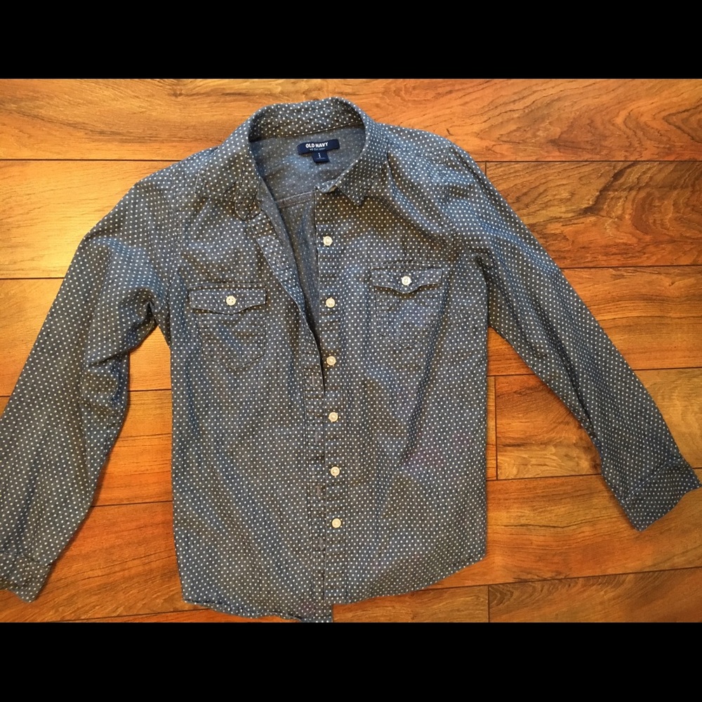 SALE! Chambray Polka Dot