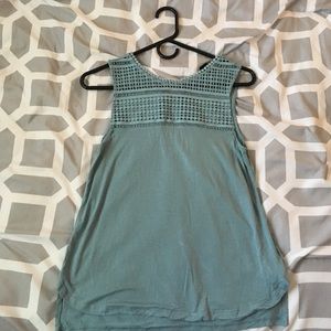 Powder teal sleeveless top
