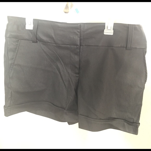 Maurices Pants - Coated "leather-like" Black Plus Size Shorts