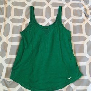 Slightly flowy green tank top