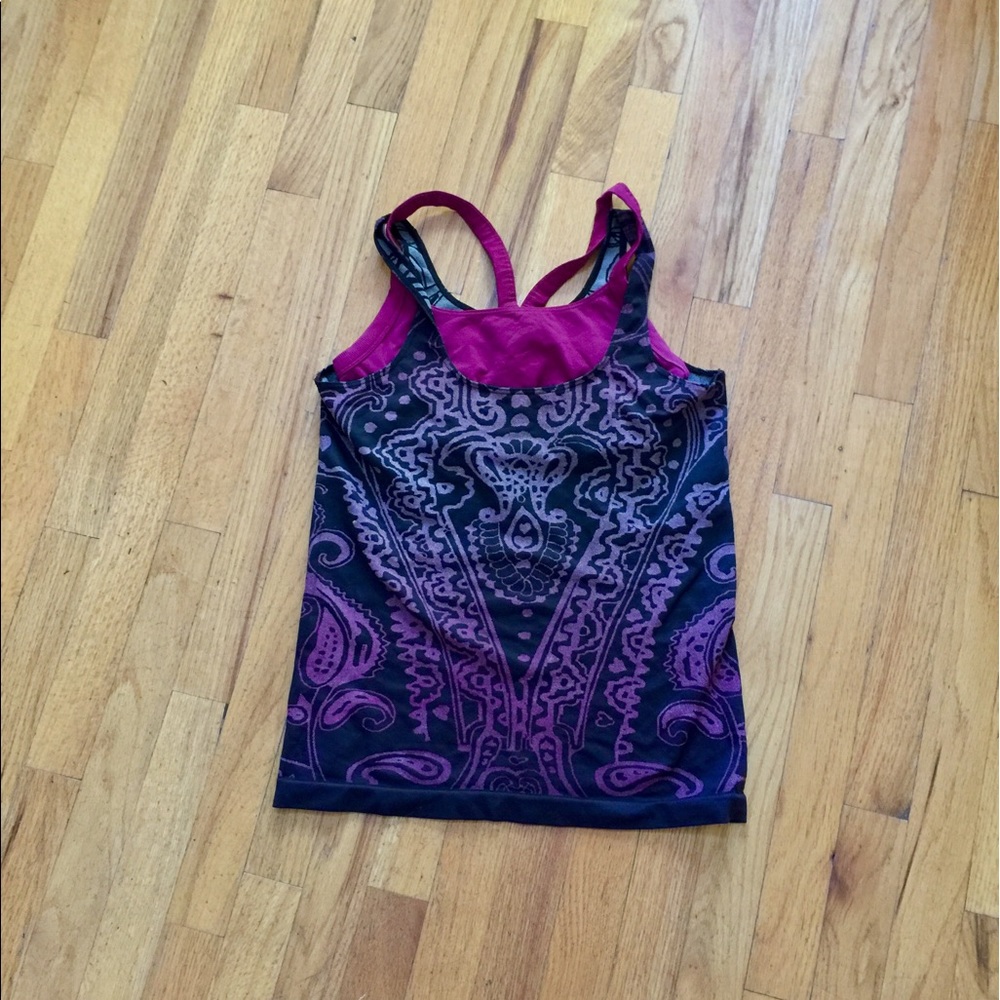 Athleta L Ethnic Boho Batik Sport Bra and Tank