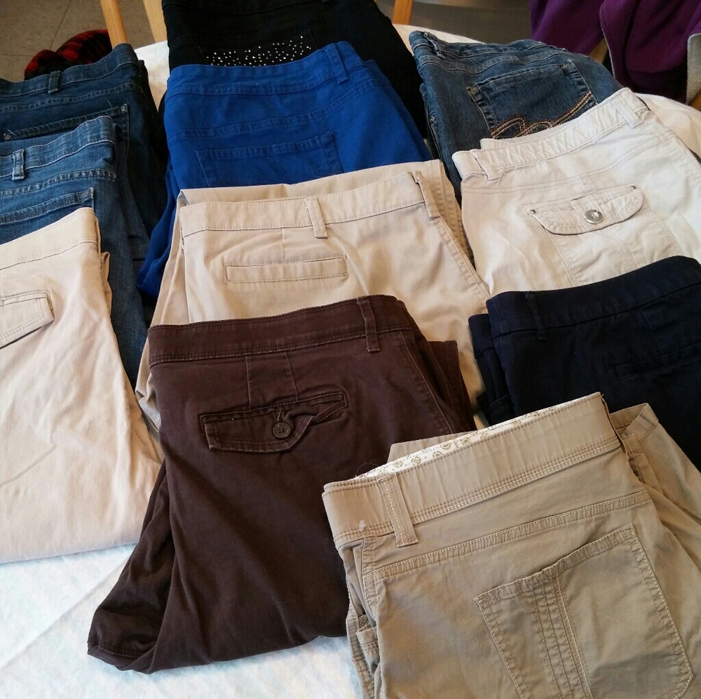 Lee Khakis and Jeans + more