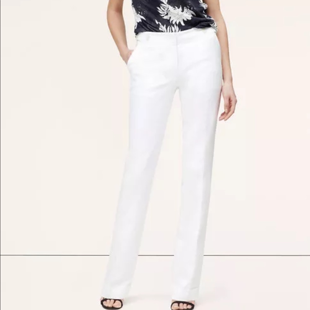 Ann Taylor Loft White Marisa Pants Size 12
